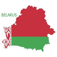 biélorussie nationale drapeau en forme de comme pays carte vecteur