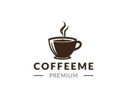 café tasse vecteur logo conception modèle. prime café magasin logo