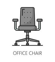 Bureau chaise meubles icône, Accueil intérieur article vecteur