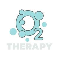 oxygène thérapie vecteur logo. bulle oxygène médical traitement icône.