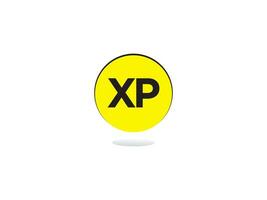 minimaliste xp logo lettre, monogramme xp pixels luxe cercle logo icône vecteur