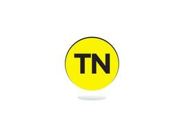 moderne tn logo icône, initiale cercle tn logo lettre vecteur