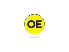 alphabet oe logo image, minimaliste oe initiale cercle logo vecteur