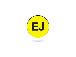 minimaliste ej lettre logo, unique ej coloré logo pour magasin vecteur