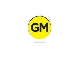 Jaune Couleur gm logo, initiale gm lettre logo icône vecteur