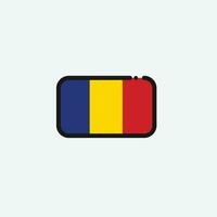 icône de drapeau de la Roumanie vecteur