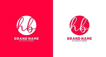 hb lettre écriture Signature logo hb logo hb icône conception vecteur