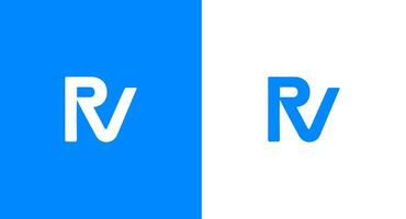 initiale RV lettre lié logo vecteur modèle. swoosh lettre RV logo conception. monogramme logo, RV icône marque de lettre logo conception