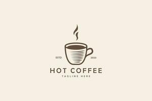 agresser tasse café logo ancien concept affaires restaurant nourriture boisson vecteur
