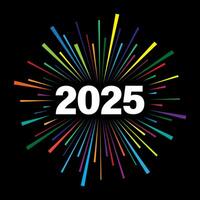 2025 content Nouveau année Contexte conception. vecteur