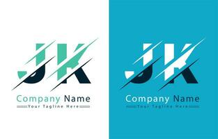 jk lettre logo conception modèle. vecteur logo illustration