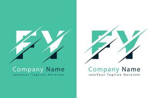 fy lettre logo conception modèle. vecteur logo illustration