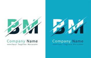 bm lettre logo conception modèle. vecteur logo illustration