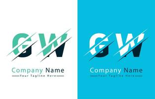 gw lettre logo vecteur conception concept éléments