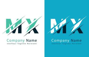 mx lettre logo conception modèle. vecteur logo illustration