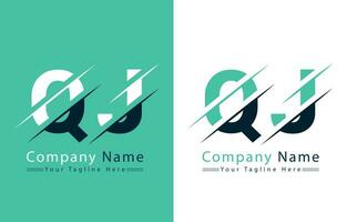 qj lettre logo conception concept. vecteur logo illustration