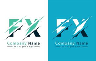 fx lettre logo vecteur conception modèle éléments