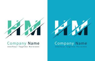 hum lettre logo vecteur conception modèle éléments