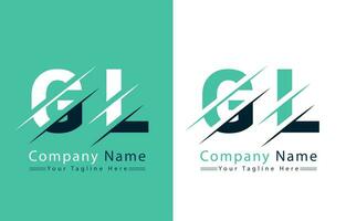 gl lettre logo conception modèle. vecteur logo illustration