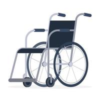 vecteur plat d'un fauteuil roulant pour personnes handicapées