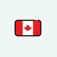 icône du drapeau canadien vecteur