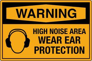 osha normes symboles inscrit lieu de travail sécurité signe danger mise en garde avertissement haute bruit zone porter oreille protection vecteur