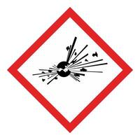 ghs produits chimiques étiquette pictogrammes symbole et danger Des classes explosifs vecteur