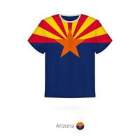 T-shirt conception avec drapeau de Arizona nous État. vecteur