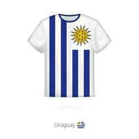 T-shirt conception avec drapeau de Uruguay. vecteur