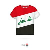 T-shirt conception avec drapeau de Irak. vecteur