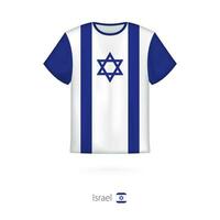 T-shirt conception avec drapeau de Israël. vecteur