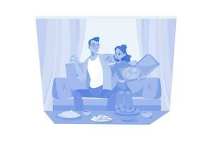 couple amoureux concept d'illustration. une illustration plate isolée sur fond blanc vecteur