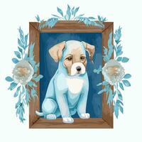 ferme animaux lumière bleu aquarelle clipart vecteur