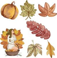 aquarelle l'automne clipart vecteur