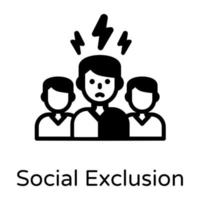 discrimination exclusion sociale vecteur