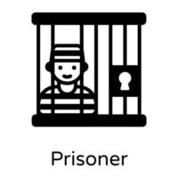 prisonnier et enfermé vecteur