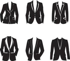 blazer vecteur silhouette noir Couleur 2