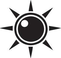 Soleil icône vecteur illustration silhouette noir Couleur 8