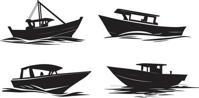 bateau vecteur silhouette illustration 2