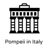 Pompéi en Italie vecteur