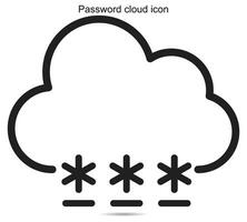 mot de passe nuage icône vecteur