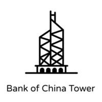 tour de la banque de chine vecteur