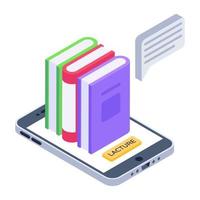 application de livres mobiles vecteur