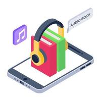 application de livres mobiles vecteur