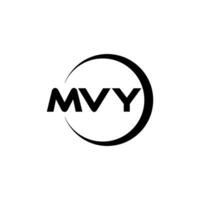 mvy lettre logo conception, inspiration pour une unique identité. moderne élégance et Créatif conception. filigrane votre Succès avec le frappant cette logo. vecteur