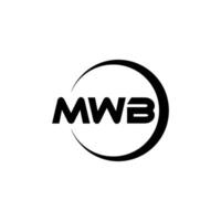 mwb lettre logo conception, inspiration pour une unique identité. moderne élégance et Créatif conception. filigrane votre Succès avec le frappant cette logo. vecteur