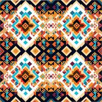 ethnique abstrait ikat modèle. sans couture modèle dans tribal, populaire broderie, mexicain style. aztèque géométrique art ornement design d'impression pour tapis, fond d'écran, vêtements, emballage, tissu, couverture, textile vecteur
