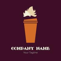 café logo abstrait marque identité pour restaurant, café, magasin vecteur illustration