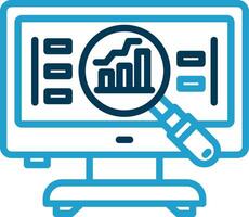 compétitif une analyse vecteur icône conception