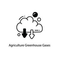 agriculture serre des gaz griffonnage icône conception illustration. agriculture symbole sur blanc Contexte eps dix fichier vecteur